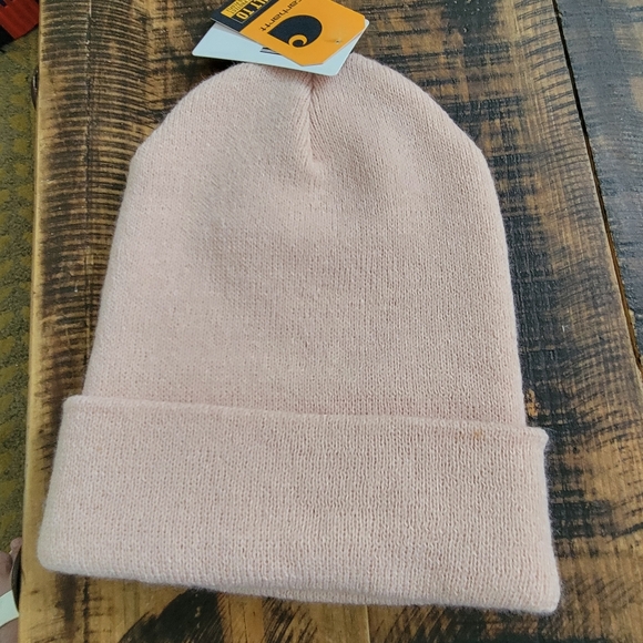 CARHARTT Light Pink / peachy Rose Beanie Acrylic Watch Hat Cap - Picture 3 of 8